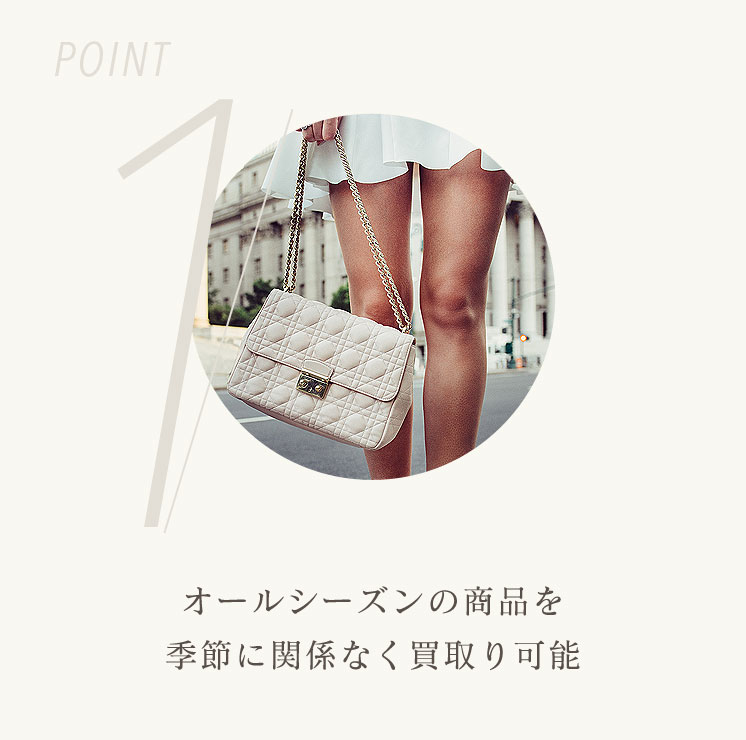 POINT1　オールシーズンの商品を季節に関係なく買取可能